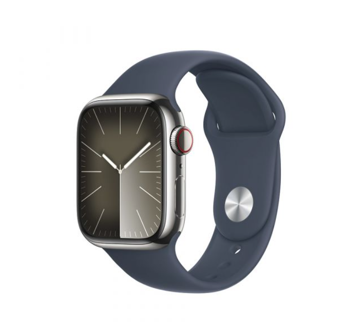 Apple Watch Series 9 GPS + Cellular 41mm Aço Inoxidável